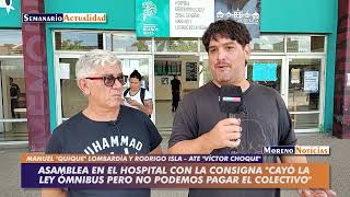 Asamblea en el hospital con la consigna quotCayó la ley ómnibus pero no podemos pagar el colectivoquot [upl. by Adnilg429]