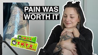 My Leg Tattoo Experience amp TKTX Numbing Cream Review [upl. by Still]