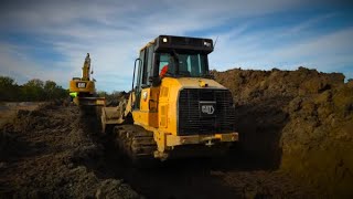 Cat® 953 Track Loader at Work  Trench Backfill [upl. by Aicile]