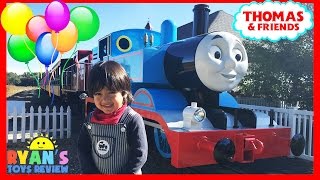 THOMAS AND FRIENDS Train Rides for kids at ThomasLand Amusement park [upl. by Aleacim37]