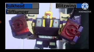 Bulkhead and Cliffjumper VS Blitzwing with Healthbars [upl. by Can661]