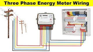 3 phase energy meter wiring amp installation in main power distribution board  electrical technician [upl. by Pettifer]