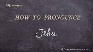 How to Pronounce Jehu Real Life Examples [upl. by Aissert307]