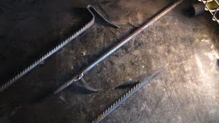 Forged fire poker tips without forge welding [upl. by Anert]