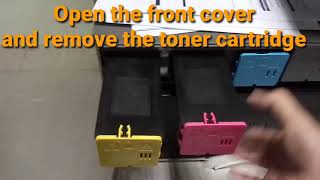 How to Eject or remove toner cartridge Sharp MXM4070MX3050N3550N4050NMX3060N3560N4060N [upl. by Otineb]