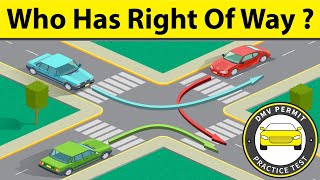 Which car has the right of way Understand and Resolve this common Rightofway driving rule [upl. by Enirbas619]