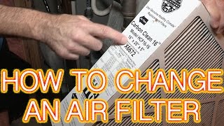 How to change a high efficiency furnace air filter Lennox HCF1616 Filter [upl. by Neral211]