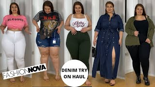 Fashionnova Curve Denim try on haul [upl. by Toney]