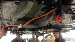 VW e  Golf High Voltage Battery Pack Removal [upl. by Kalbli]