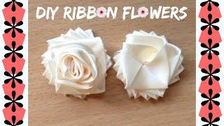 ✿ Easy DIY Ribbon Flowers tutorial  SEW and NO SEW  Ribbon Roses  ✿ [upl. by Ammeg]