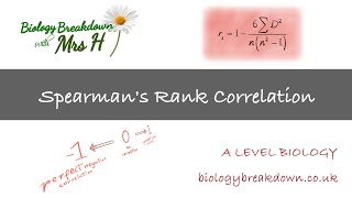 Spearmans Rank Correlation  A Level Biology [upl. by Dustin297]