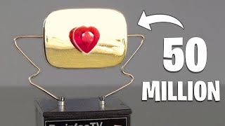 50 MILLION  CUSTOM RUBY YouTube Play Button [upl. by Noned744]