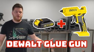 DeWalt cordless glue gun  do DeWalt batteries fit Ingco tools [upl. by Nauwtna]