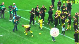 Südtribüne feiert den Deutschen Meister 2011 Borussia Dortmund vs 1FC Nürnberg BVB HD [upl. by Nylzor912]