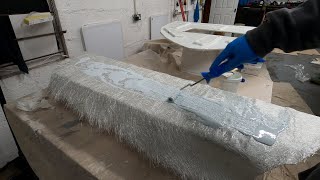 How to fiberglass plywood for boats Part 3 [upl. by Imaj391]