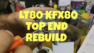 Suzuki LT80 top end rebuild Kawasaki KFX80 [upl. by Aracal]