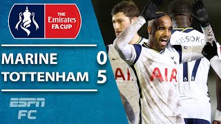 Marine vs Tottenham highlights Spurs make quick work of the 3rdround darlings  ESPN FC FA Cup [upl. by Eleets]