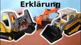 Vorstellung der Baustellenfahrzeuge Playmobil Stop Motion Erklärung für Kinder [upl. by Lauri]