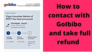 How to take full refund from GoIbibo in the bank account [upl. by Segalman]