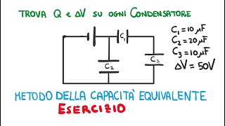 Metodo della Capacità Equivalente con Circuiti con Condensatori Esercizio semplice [upl. by Adnulahs]