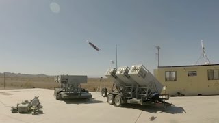 Watch the Navys LOCUST launcher fire a swarm of drones [upl. by Hermie985]