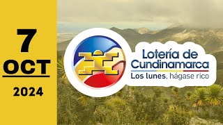 Resultado Lotería de Cundinamarca del 07 de octubre de 2024 [upl. by Haidabo]