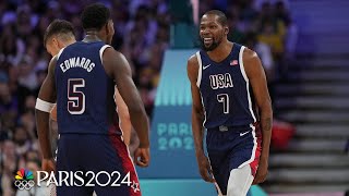 Kevin Durant showcases RUTHLESS efficiency in Team USA win over Serbia  Paris Olympics  NBC Sports [upl. by Nebuer]