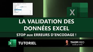 La VALIDATION des DONNÉES avec EXCEL  Créer un formulaire sans erreur dencodage [upl. by Rhoda]