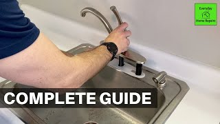 How To Install A New Delta Kitchen Faucet Including Removal [upl. by Naihr802]