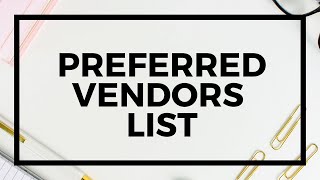 How to Create a Preferred Vendors List Template [upl. by Stanford]