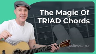 How to Easily Play Triad Chords on Guitar [upl. by Atinor999]