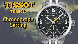 How To Set A Tissot Chronograph Hands  T055417  Caliber ETA G10211 or G10212 [upl. by Ailedamla]