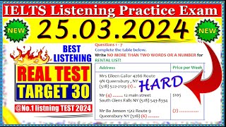 IELTS LISTENING PRACTICE TEST 2024 WITH ANSWERS  25032024 [upl. by Hsaniva260]