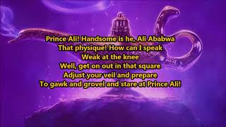 Will Smith Prince Ali From Aladdin Lyrics HeyLyrics [upl. by Archambault]