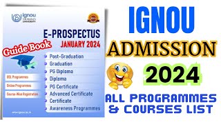 IGNOU ProspectusGuide Book for 2024 Admission Cycle [upl. by Acir]