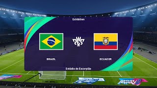 Brazil U23 vs Ecuador U23 29012024 CONMEBOL PreOlympic PES 2021 [upl. by Esylla]