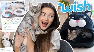 TRYING WEIRD CAT GADGETS FROM WISH AD [upl. by Nadual]