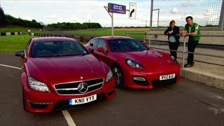 Mercedes CLS AMG vs Porshe Panamera GTS  Fifth Gear [upl. by Petronella]