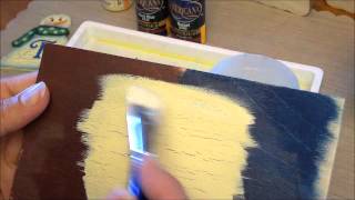 How To Apply DecoArt Weathered Wood Crackle Medium [upl. by Filip]