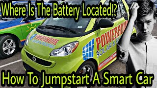 How To Jumpstart A Smart Car  Smart ForTwo [upl. by Annaigroeg56]