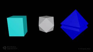 Construction of a rhombic dodecahedron from a cuboctahedron [upl. by Busiek]