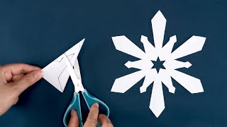 Super Easy Snowflake in 2 minutes  Christmas Craft  Paper Snowflakes 41 [upl. by Ozner]