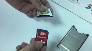 How to use SD card to CF card into PCMCIA adapter wwwmemorypackcomtw [upl. by Nej]