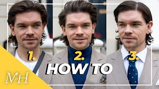 3 Mens Hairstyles For Longer Hair  Hair Tutorial [upl. by Ecirahs]