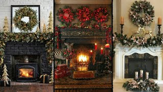 Stunning Fireplace Christmas DecorationsChristmas Mantel Decorating Ideas christmasfireplace [upl. by Horatia]