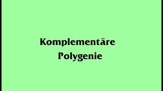 Biologie Oberstufe ABI  Genetik  Komplementäre Polygenie [upl. by Noislla]