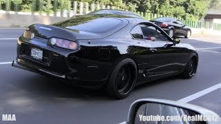 LOUD Toyota Supra on the Highway [upl. by Jarrid357]