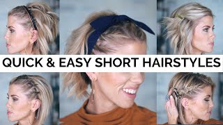 10 Easy Short Hairstyles [upl. by Catlee893]