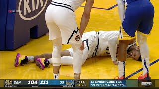 Jamal Murray is down in serious pain and is clutching his knee [upl. by Rosco984]