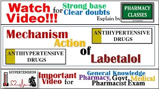 Labetalol  Mechanism Action of Labetalol  antihypertensive drug  for pharmacy medical students [upl. by Devaj]